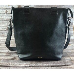 DAAME leather Laptop bag tote color black mspr $375